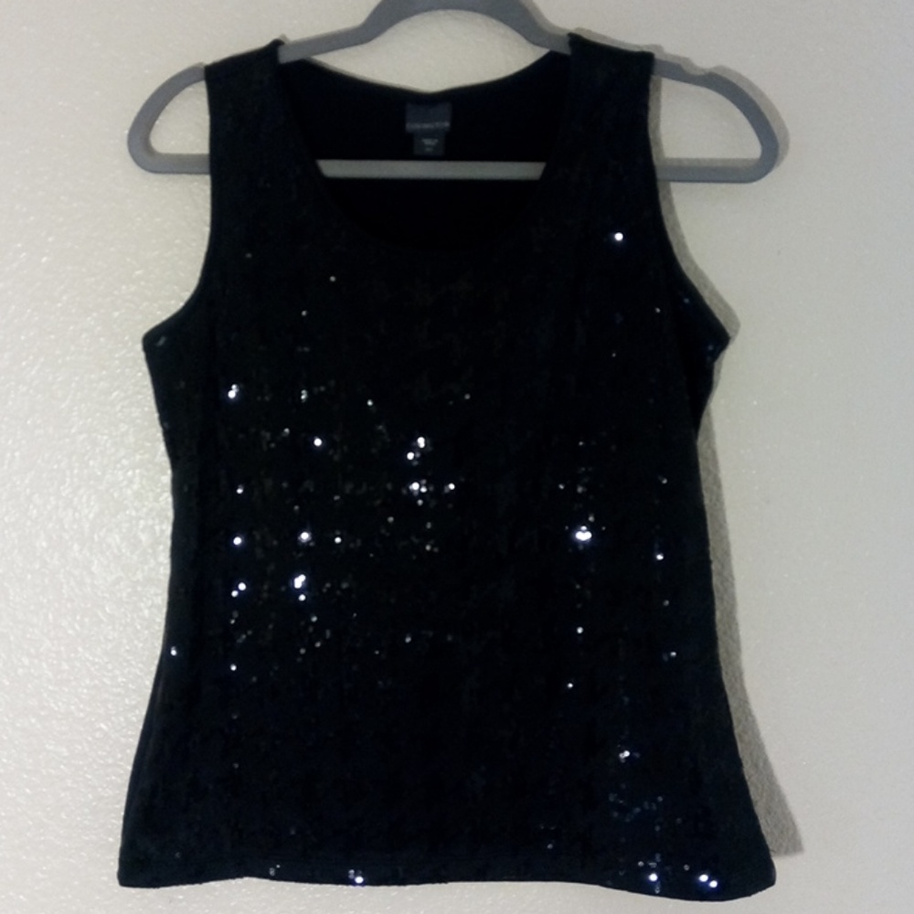 Covington Houndstooth Sequined Tank Top